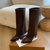 Botas por encima de la rodilla para mujer con tacones finos y punta fina, de moda sexy europea y americana, Botas de tacón alto