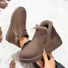 Otoño 2026 Nueva Llegada Comercio Exterior Tallas Grandes para Mujer Casual Cómodas Estilo Europeo Moderno Ropa Exterior Botines Cortos de Punta Redonda