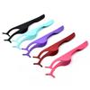 Pinza para cejas de acero inoxidable de fábrica injerto dispositivo auxiliar para pestañas postizas pinzas negras para pestañas pinza para cejas en forma de T herramienta de maquillaje de belleza
