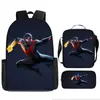 Liberación Rápida Transfronteriza Spider-Man Spider-Man Mochila Escolar Estudiante Niños Bolsa Escolar Periférica Bolso Escolar de Hombro Juego de Tres Piezas