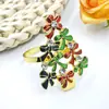 Anillos de servilleta navideños de moda transfronterizos de comercio exterior europeos y americanos, anillos de servilleta de árbol de Navidad con pedrería, fabricante de clips para servilletas de árbol de Navidad
