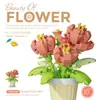 Compatible con Cubierta Antipolvo para Bloques de Construcción Lego, Macetas, Flores de Hibisco, Juguetes de Ensamblaje para Niños, Venta al por Mayor Transfronteriza para el Día de San Valentín