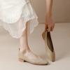 Zapatos de Mamá de Cuero Suave para Mujer, Zapatos Planos de Cuero Suave, Nuevo Estilo de Primavera, Versátiles Zapatos de Abuelita Cómodos de Suela Blanda, Zapatos de Trabajo Bajos para Mujer