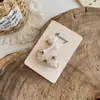 Corea del Sur Nuevo Pasador de Pelo Bordado de Conejo de Dibujos Animados Cachorro Encaje Anillo para el Cabello Infantil con Perlas Todo Fósforo Accesorios para el Cabello Infantiles Pasador