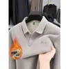 Suéter engrosado de cuello vuelto de dos piezas falsas para hombre transfronterizo, nuevo estilo de invierno, forrado de felpa, cálido, top de punto de capa base para mediana edad