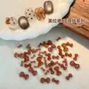 Outono e Inverno Populares Maillard Kt Gravata Borboleta Acessórios para Unhas Celebridade da Internet Casco de Tartaruga Laço Misturado Resina Decorações para Unhas