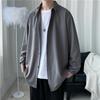 Camisa Muy de Hada para Hombre de Manga Larga ins Moda Rudo Guapo Otoño Color Sólido Camiseta Interior Estilo Coreano Caída Holgada Top T