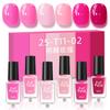 Transfronterizo Nuevo Set Pequeño de 6 Colores Esmalte de Uñas Color Sólido Blancura Base Agua Sin Hornear Duradero Sin Olor Salón de Uñas DIY