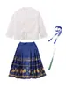 Ropa de Desempeño para Coro Infantil, Ropa de Desempeño de Animación para Estudiantes de Primaria, Faldas de Cara de Caballo Estilo Chino Dinastía Han para Niños