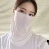Máscara de Proteção Solar Floral Pequena Estilo Novo para Verão, Proteção UV Facial Completa, Máscara Véu Fina que Cobre o Rosto para Mulheres, Proteção do Pescoço