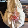 Nuevo colgante divertido Sanrio para ver flores tipo polaroid, llavero de estilo lindo y femenino, regalo de colgante para bolso de Gato KT