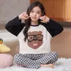 Pijama estilo princesa para meninas, modelos de primavera e outono, algodão puro, manga longa, novo estilo 2026, roupa de casa para meninas mais velhas