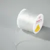Hilo elástico de cristal 100 metros DIY resistente al desgaste hilo para jugar con texto cuerda para pulsera de cuentas blanco transparente hilo de alta elasticidad