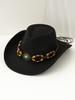Adornos de Sombrero de Cuentas de Madera Natural Vintage Estilo Étnico Cinturón de Sombrero Tejido Cinturón Decorativo Cinturón de Sombrero de Vaquero de la Pradera Suministro Directo Transfronterizo