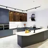 Armários de Cozinha em Aço Inoxidável 304 Feitos Sob Medida para Uso Residencial, Reforma de Cozinhas Antigas, Bancadas de Aço Inoxidável, Personalização no Local em Foshan