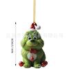 Nuevo 2024 Grinch de Pelo Verde Acrílico Plano Colgante de Decoración Navideña Decoración de Árbol de Navidad