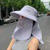 Sombrero de Concha Sombrero de Pescador Sombrero de Sol de Verano para Mujer Protección Solar Anti-UV con Parte Superior Vacía Sombrero de Sol con Ala Ancha Protector Solar para la Cara Sombrero de Exterior