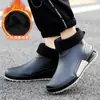 Zapatos impermeables para hombre y mujer, botas de lluvia de caña corta, estilo coreano para pareja, botas de lluvia antideslizantes resistentes al desgaste, botas de agua, zapatos de goma, transfronterizos, combinan con todo