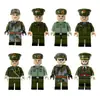 Conjunto de 8 Peças de Figuras de Guerreiro Herói Ninja Transfronteiriço, Figuras de Blocos de Construção Exclusivas para Comércio Exterior
