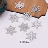 10 4cm Pasadores para el Cabello de Niños Tela No Tejida Hielo y Nieve Parches de Copos de Nieve con Brillo Accesorios para Joyería Hechos a Mano DIY Accesorios para el Cabello Materiales