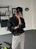 Chamarra tipo camisa de mezclilla retro americana para hombre, estilo nuevo, casual y madura, corte holgado, manga larga, sensación de alta calidad, camisa de trabajo multibolsillos