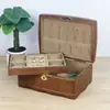 Caja de joyería de madera, estilo europeo, de alta gama, lujosa, vintage, para guardar joyas de mano y pasadores para el cabello, con una estética tradicional china
