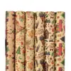 Papel de Presente de Couro Amarelo Papel de Presente de Natal Papel de Decoração de Presente de Natal Aquarela Vintage