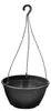 Vaso de Planta de Pendurar com Alça, 1,2L, Preto (Diâmetro de 17,5cm, Nº 18)