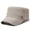 Chapéu de Aba Reta Masculino de Meia-Idade Transfronteiriço, Novo Chapéu de Sol e Proteção Solar de Primavera e Verão, Boné de Beisebol Casual Simples e Versátil para Uso Externo