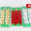Adornos para árbol de Navidad Lazo de decoración navideña Lazo navideño Regalo de Navidad 12 piezas una tarjeta