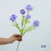 Ramo Único de Centáurea Simulada de 5 Cabeças Estilo Monet Salão de Casamento Café Arranjo de Flores Decoração Props para Fotografia de Guia de Estrada