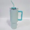 En Stock Vaso de Hielo Degradado de 40 oz Acero Inoxidable 304 Aislado al Vacío Vaso con Popote para Coche