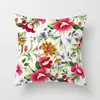 Fronha Decorativa de Cor Florido Estilo Pastoral Fronha Criativa de Couro de Pêssego para Almofada de Costas de Quarto e Estudo
