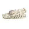 Cinturón de Cuero Tejido Estilo Nuevo para Mujer, Cinturón Casual Estilo Commuter con Hebilla de Pin, Cinturón Delgado Decorativo Tejido a Mano, Venta al por Mayor desde Fabricante