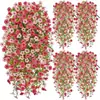 Amazon Flores Artificiales de Plástico Simulación Transfronteriza 45 Piezas Eucalipto Violeta Planta de Jardín Enredadera Colgante Decoración Colgante