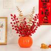 Lujo Ligero Adornos Chinos Nuevos Cubo de Calabaza Fruta de la Fortuna Fruta Roja Granada Flor Falsa Decoración de Restaurante Sala de Estar