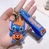 Llavero de Puntada de Alta Calidad Muñeca de Plástico Suave PVC Creativo Lilo y Stitch Colgante para Llave de Coche Regalo