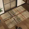 Alfombrilla de baño tejida estilo retro de tierra de diatomeas, absorbente, antideslizante, de secado rápido, adecuada para el baño, la entrada, y fácil de limpiar y mantener