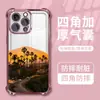 Cenário de Coqueiro ao Pôr do Sol da Califórnia Maçã 17 Capa para Celular Iphone15Promax Transparente com Quatro Cantos Anti-Queda Capa Protetora
