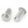 Remaches para Señalización de Cabeza Semiredonda de Acero Inoxidable 304 con Ranura Recta Remaches Sólidos para Señalización de Acero Inoxidable Moleteados Gb827