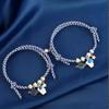 Pulsera de pareja de astronautas hombre y mujer con cuerda de Milán, un par de cuerdas tejidas para mano magnéticas de amor para hombre y mujer, ajustable