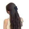 Grampo de cabelo com laço preto 2024 novo doce elegante tamanho pequeno franja frontal lateral feminina acessórios para cabelo acessórios para cabelo