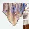 90 Nuevo Estilo Exótico Azul Otoño/Invierno Versátil Bufanda Exterior de Terciopelo para Mujer, Bufanda Cálida, Pañuelo para el Cuello, Bufanda Cuadrada Grande