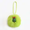 Adorno de Bola de Pelo de Conejo Sintético para Árbol de Navidad, Colgante Decorativo de Bola de Felpa, Accesorios de Bola de Pelo, Regalo de Navidad, Venta al por Mayor desde el Fabricante
