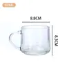 Caneca de aparência elegante simples copo de vidro doméstico chá café 350ml copo de água transparente estilo ins copo para beber