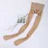 Calcetines 15D de aceite de caballo sin costuras de 360 grados de cintura alta delgados anti-enganches medias de seda color piel carne pierna ligera medias invisibles mujer