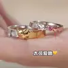 Anillo de Cachorro de Línea Nuevo Anillo de Pareja Anillo de Pareja Lujo Ligero Amor Cachorro Regalo Lindo para Novia 2024 Nuevo Estilo