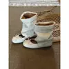Sapatilhas de salto interno removíveis para uso duplo, estilo francês suave feminino, com laço, temperamento reunido, sandálias romanas