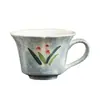 Taza de cerámica pintada a mano vintage, taza de té repujada estilo japonés, juego de té kung fu para uso doméstico, taza de oficina para mujer