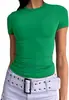 Camisa Casual Feminina Popular Europeia e Americana de Manga Longa para Primavera e Outono Cor Sólida Slim Fit Pulôver Top Roupas de Rua Femininas Camada Base